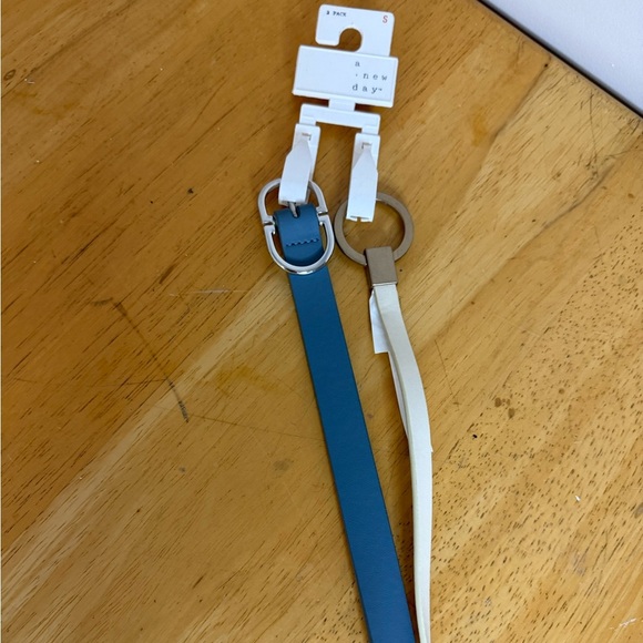 NWT A New Day Belt Two Pieces White And Blue Size Small - Picture 1 of 5